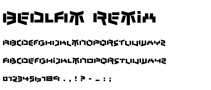 Bedlam Remix font